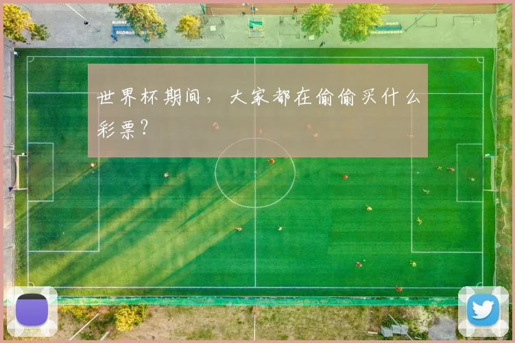 世界杯期间，大家都在偷偷买什么彩票？